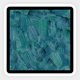 Green and Blue Brush Strokes Sticker